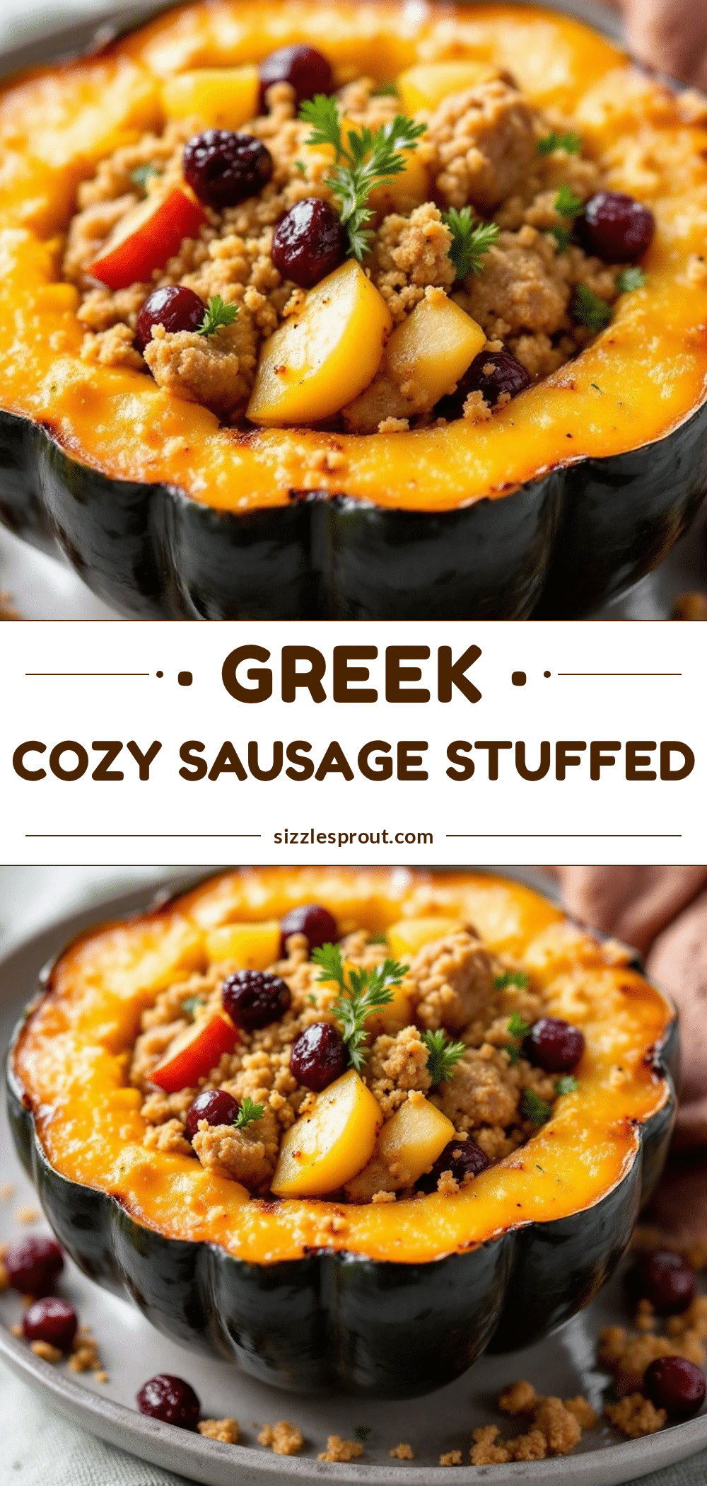 Sausage Stuffed Acorn Squash recipe