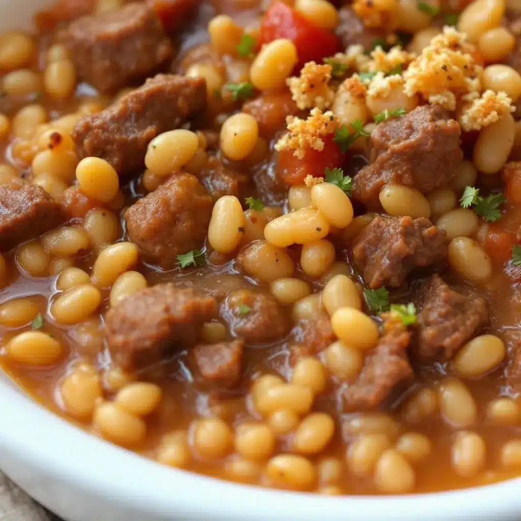 slow cooker beef and barley stew preparation steps