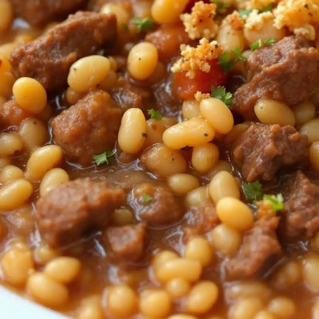 slow cooker beef and barley stew - featured image