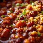 slow cooker chili with dark beer - featured image