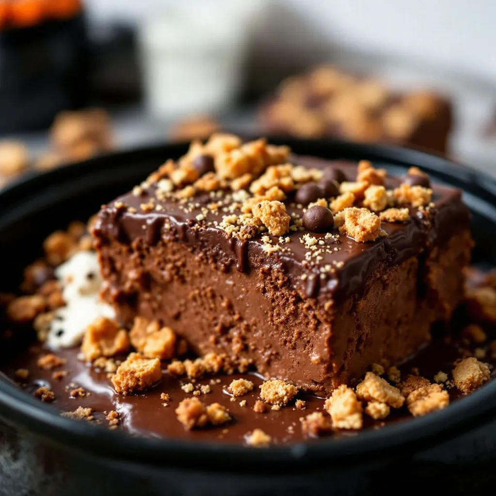 slow cooker halloween hot chocolate preparation steps