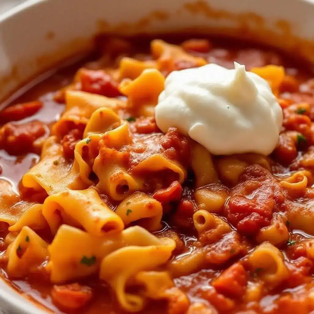 slow cooker lasagna soup with ricotta - featured image