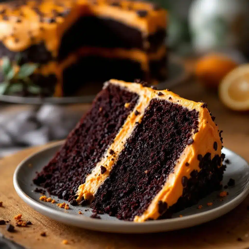 spooky black velvet cake preparation steps