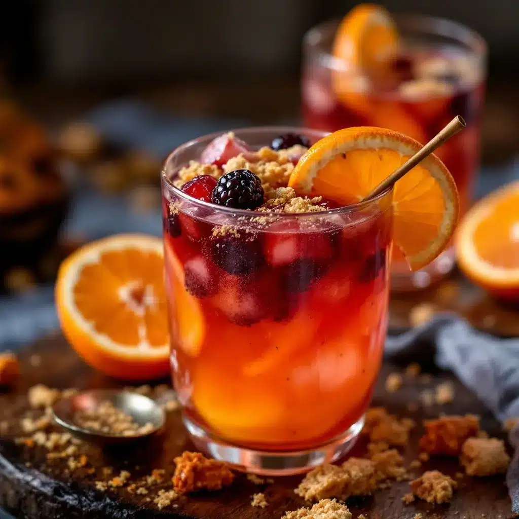 Spooky Halloween Blood Orange Sangria preparation steps