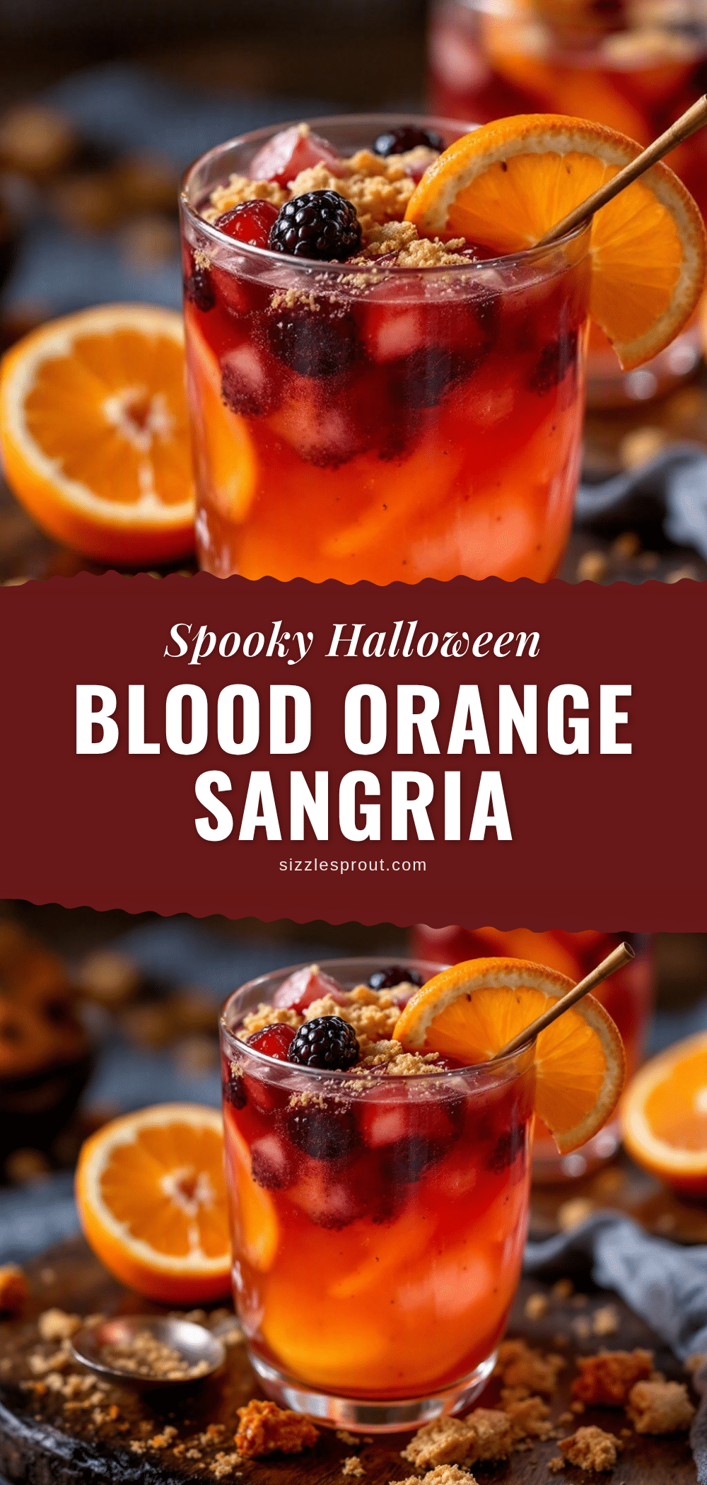 Spooky Halloween Blood Orange Sangria recipe
