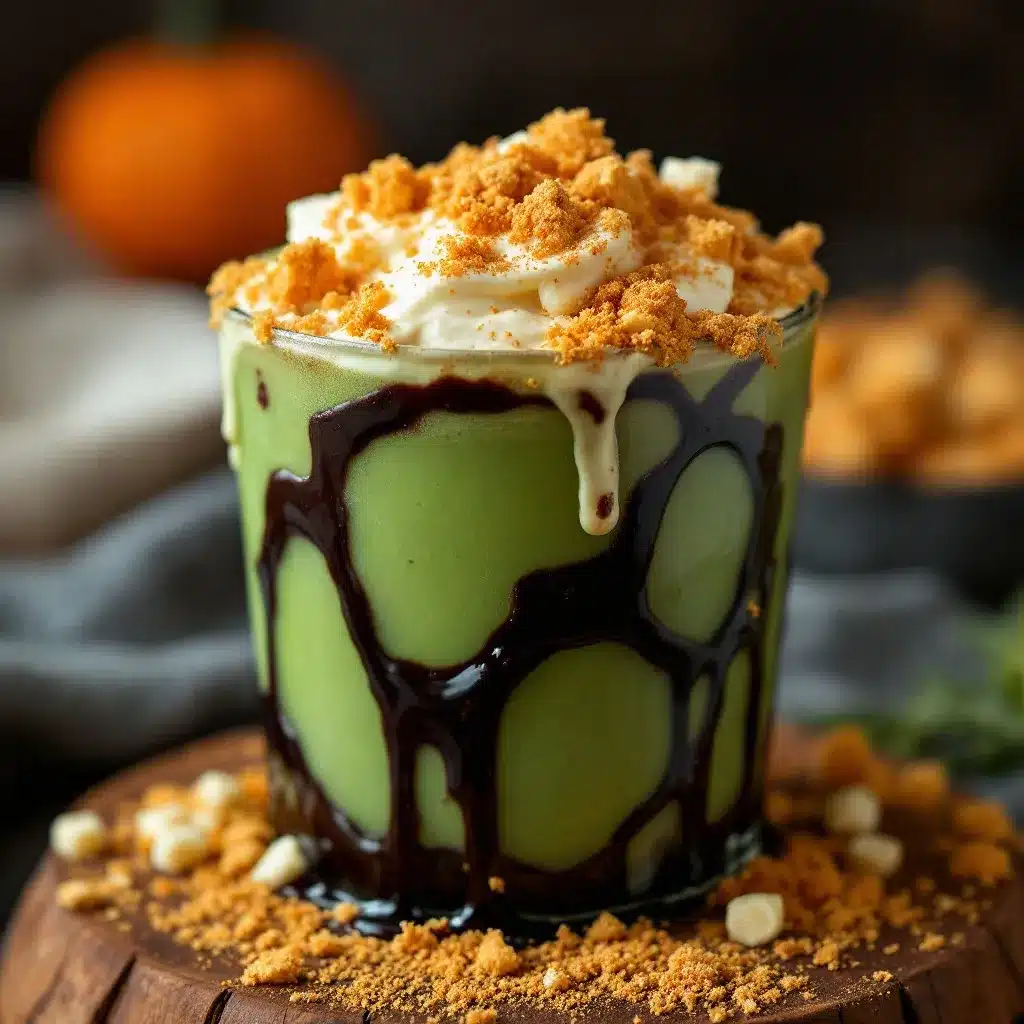 Spooky Monster Mash Halloween Cocktail preparation steps