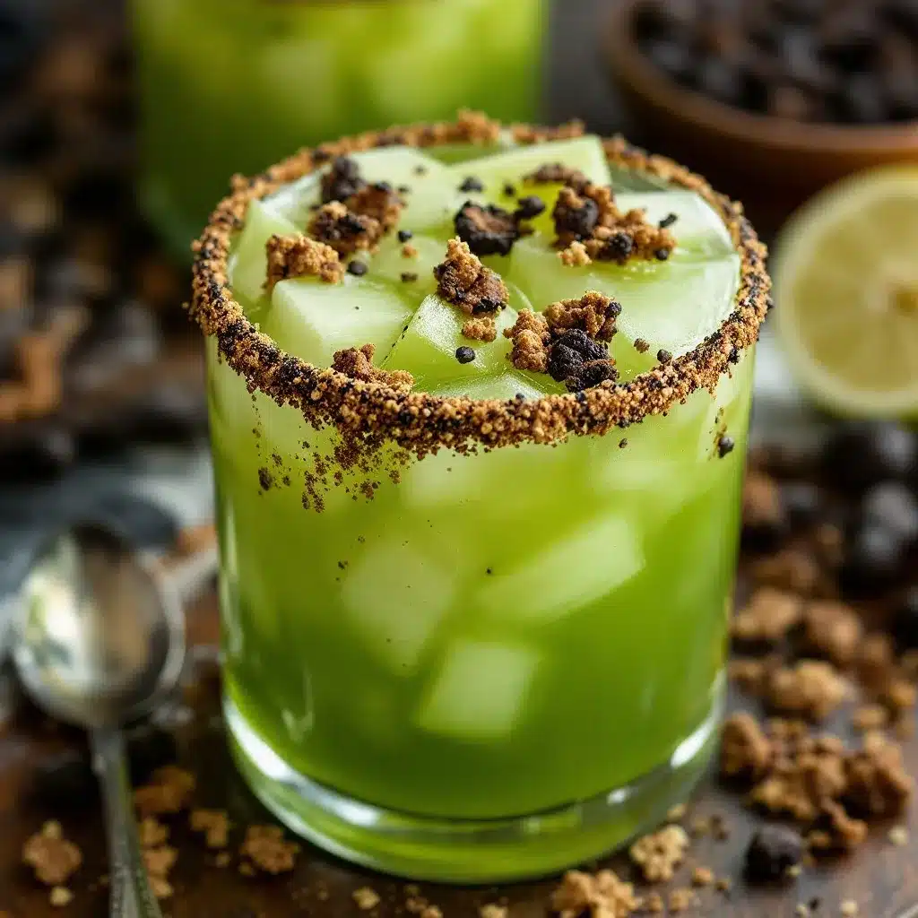 Spooky Poison Apple Green Halloween Punch preparation steps