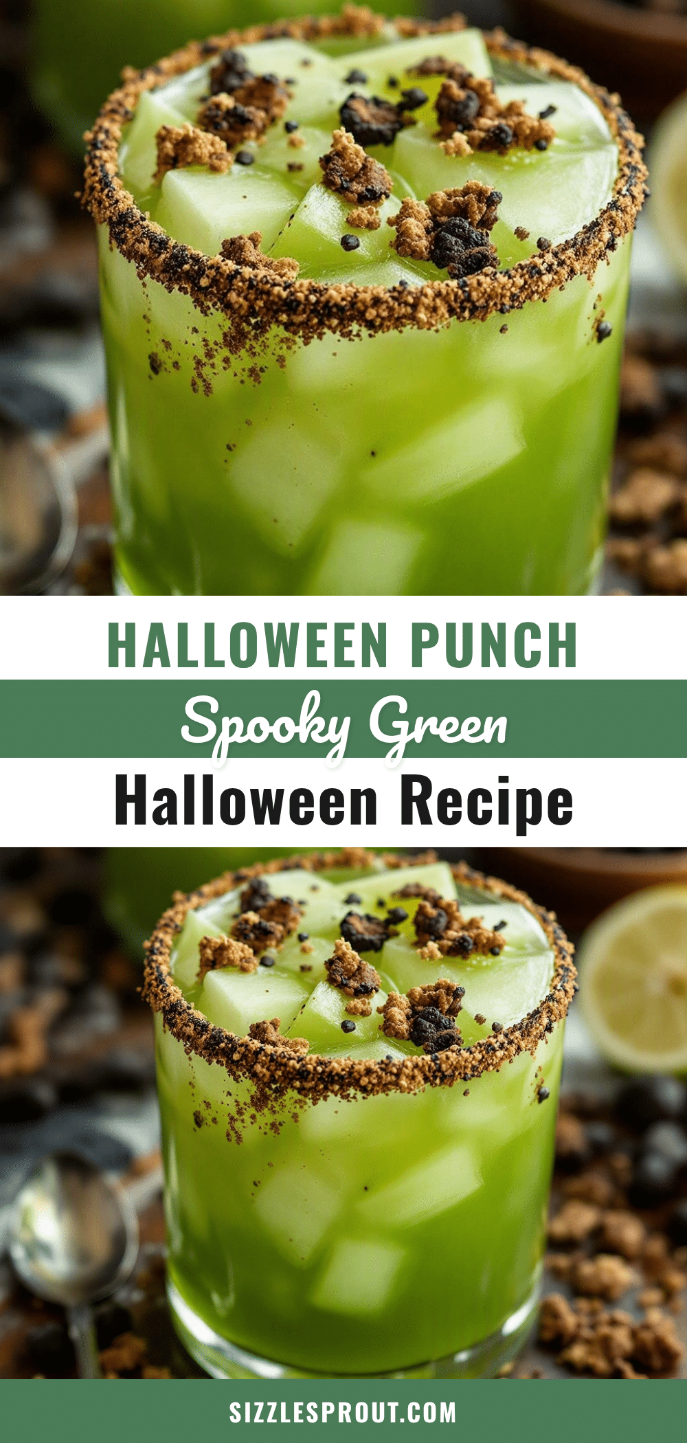Spooky Poison Apple Green Halloween Punch recipe