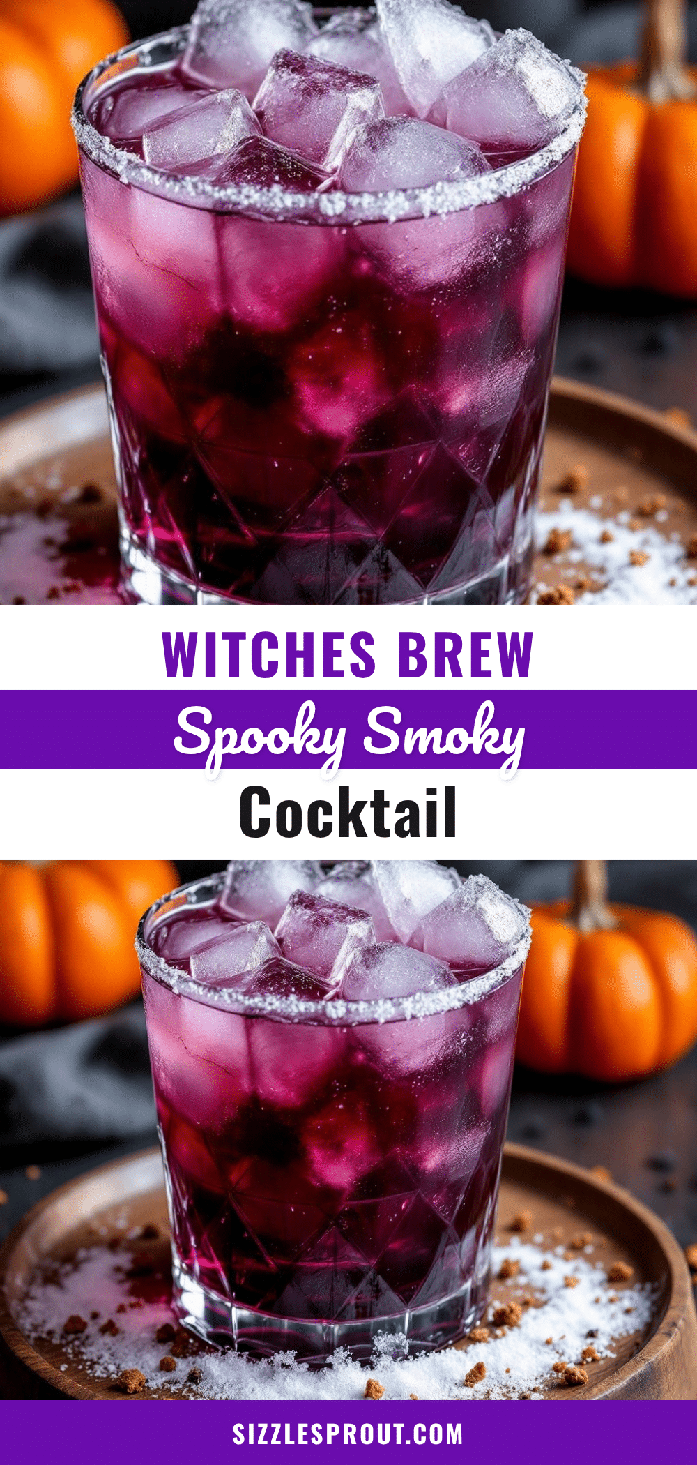 Spooky Smoky Witches Brew Halloween Cocktail recipe