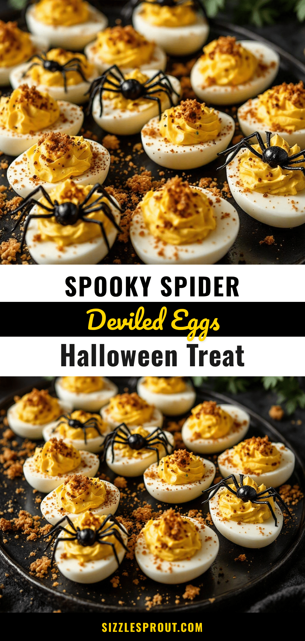 spooky spider deviled eggs recipe