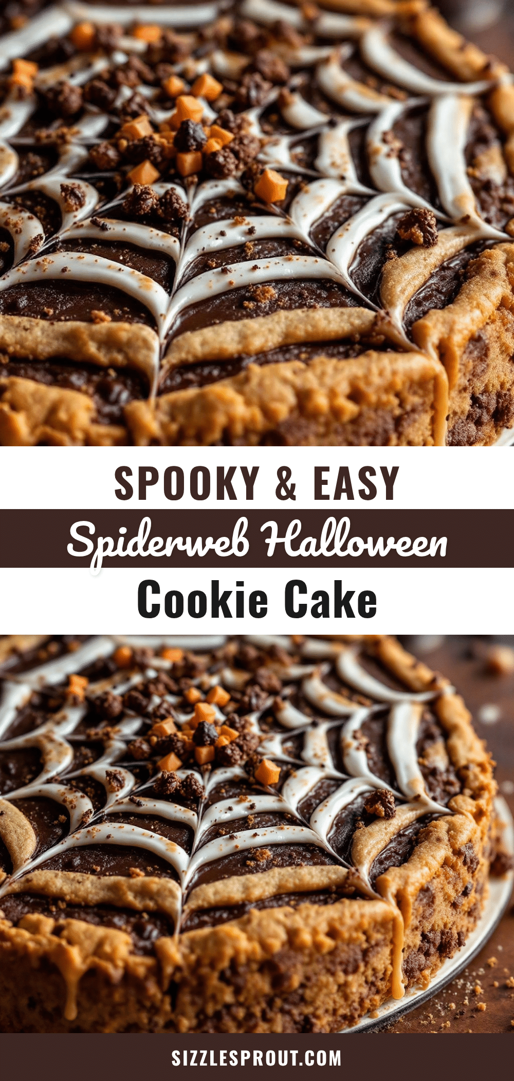 spooky spiderweb halloween cookie cake recipe