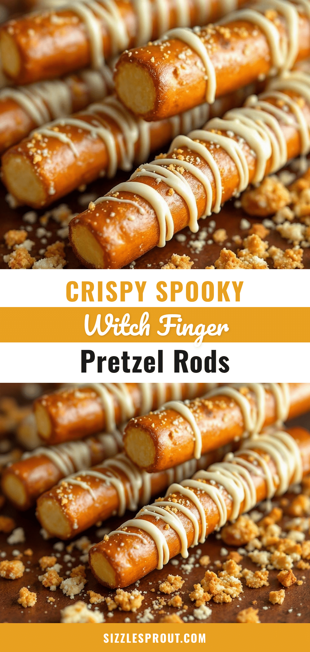 Witch Finger Pretzel Rods recipe